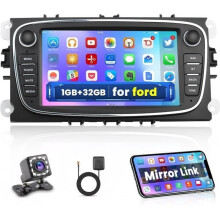 Android car radio for Ford Focus C-Max S-Max Mondeo Kuga Galaxy, 7-inch Bluetooth car radio with GPS. [G489]