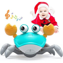 Baby toys, crawling blue crab, tummy time, mountain dog, interactive dance and walking toys, gift for