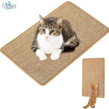 Natural sisal cat scratching mat, 40 x 60 cm, protects carpets and sofas.