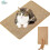 Natural sisal cat scratching mat, 40 x 60 cm, protects carpets and sofas. 1