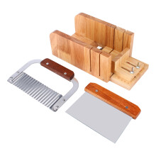 DIY Handmade Soap Tool Set Wooden Soap Loaf Mold Cutter Knife Soap Making Supplies