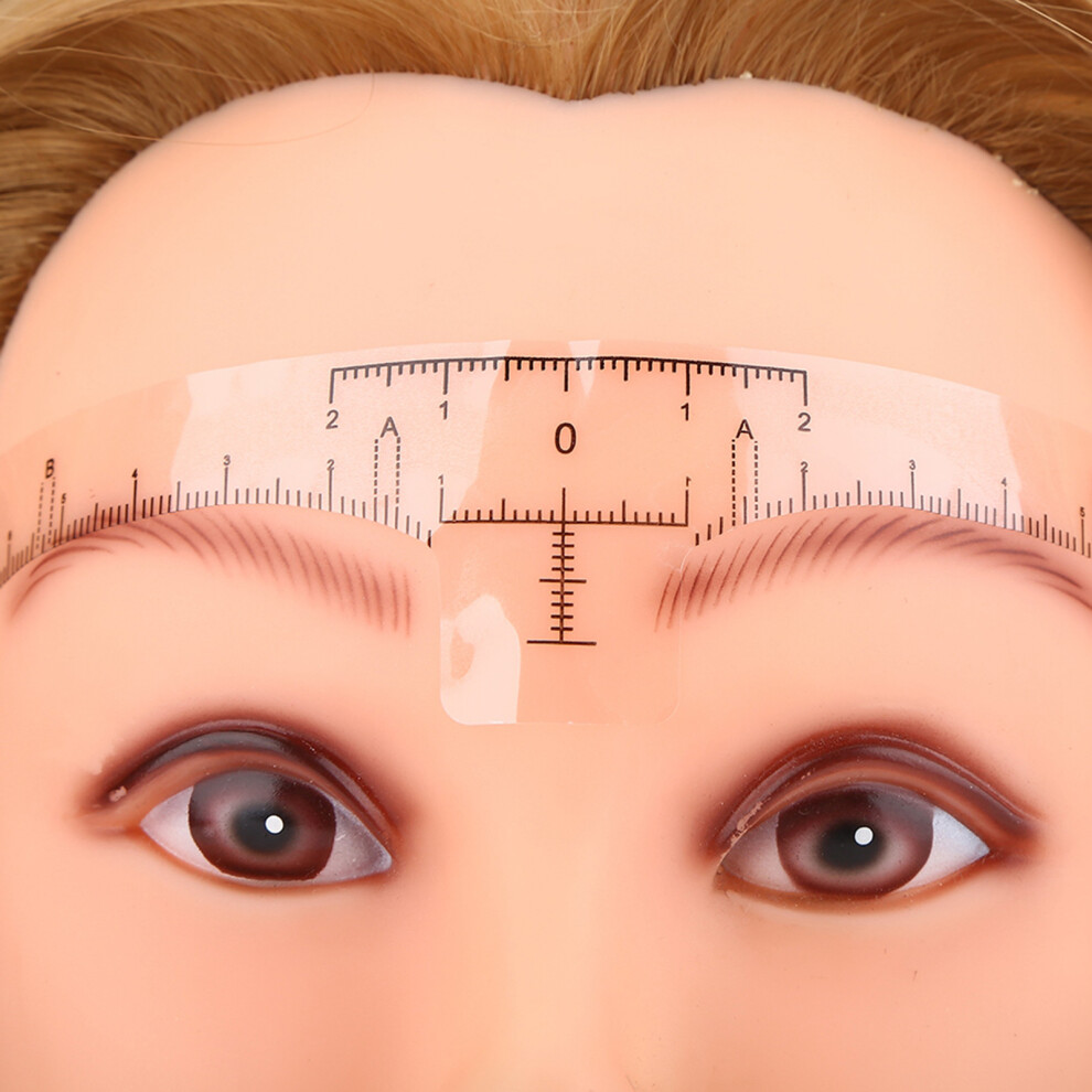 100Pcs/Set Disposable Eyebrow Ruler Makeup Microblading Eyebrow Tattoo Stencil Measurement
