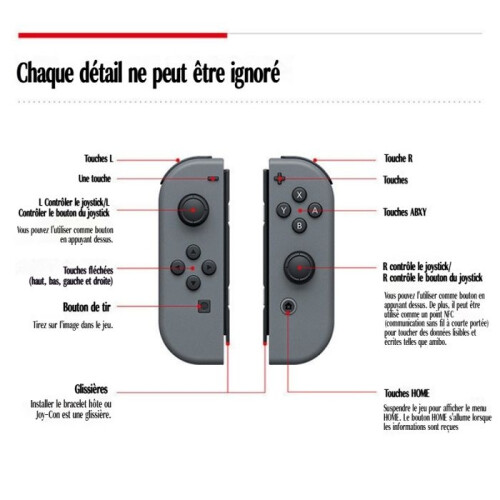 Ergonomically designed Switch Joy-Con Bluetooth controller with black wrist straps VIDEO GAME CONTROLLER 1