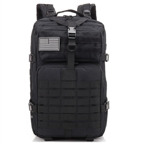 ANTCOOL Men's Military Tactical Backpack, 45 Liters, Large Capacity, Black