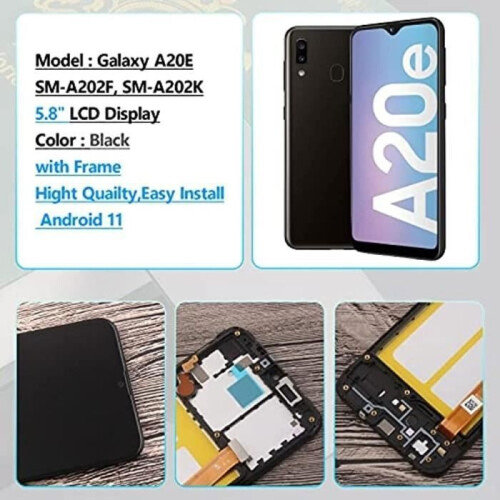 LCD Touchscreen for Samsung Galaxy A20e SM-A202F with Black Frame and Tool Kit 1