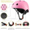 Children's Protective Gear Set for Roller Skating - Adjustable Bicycle Helmet - 7 Piece - Pink 2