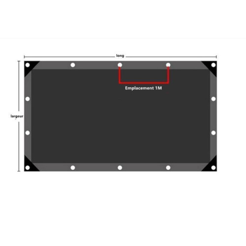 Black rectangular sun sail 3 x 4 m, for garden and terrace 2