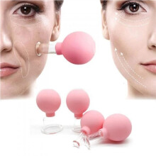 4-Piece Cupping Set for Facial Massage, Silicone Facial Cupping Set, Anti-Wrinkle and Cellulite Treatment