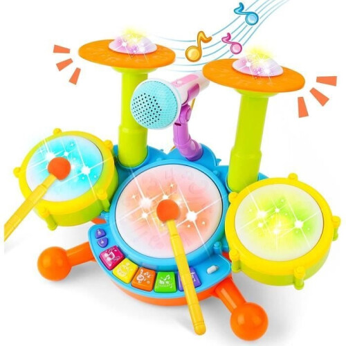 Percussion set – Baby – Drum – Sound effects – Light up – For children from 3 years