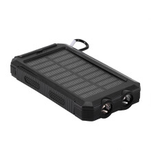Schwarz 10.000mAh Solar Powerbank mit Schnellladefunktion & Kompass Outdoor DIY Kit