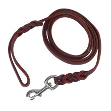 Pet Dog Lead Leash Safety Rope Cowhide and Leather Belt For Walking Running Training (1.6m)