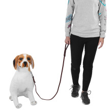 Pet Dog Lead Leash Safety Rope Cowhide and Leather Belt For Walking Running Training (1.2m)