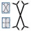 2-pack bed sheet holder straps, long adjustable bed sheet clips, adjustable cross straps for fitted sheets 1