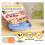 Set of 6 3-compartment plates plastic 25 x 22.5 cm tableware plate compartment plate drawer for adults 4