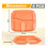 Set of 6 3-compartment plates plastic 25 x 22.5 cm tableware plate compartment plate drawer for adults 2