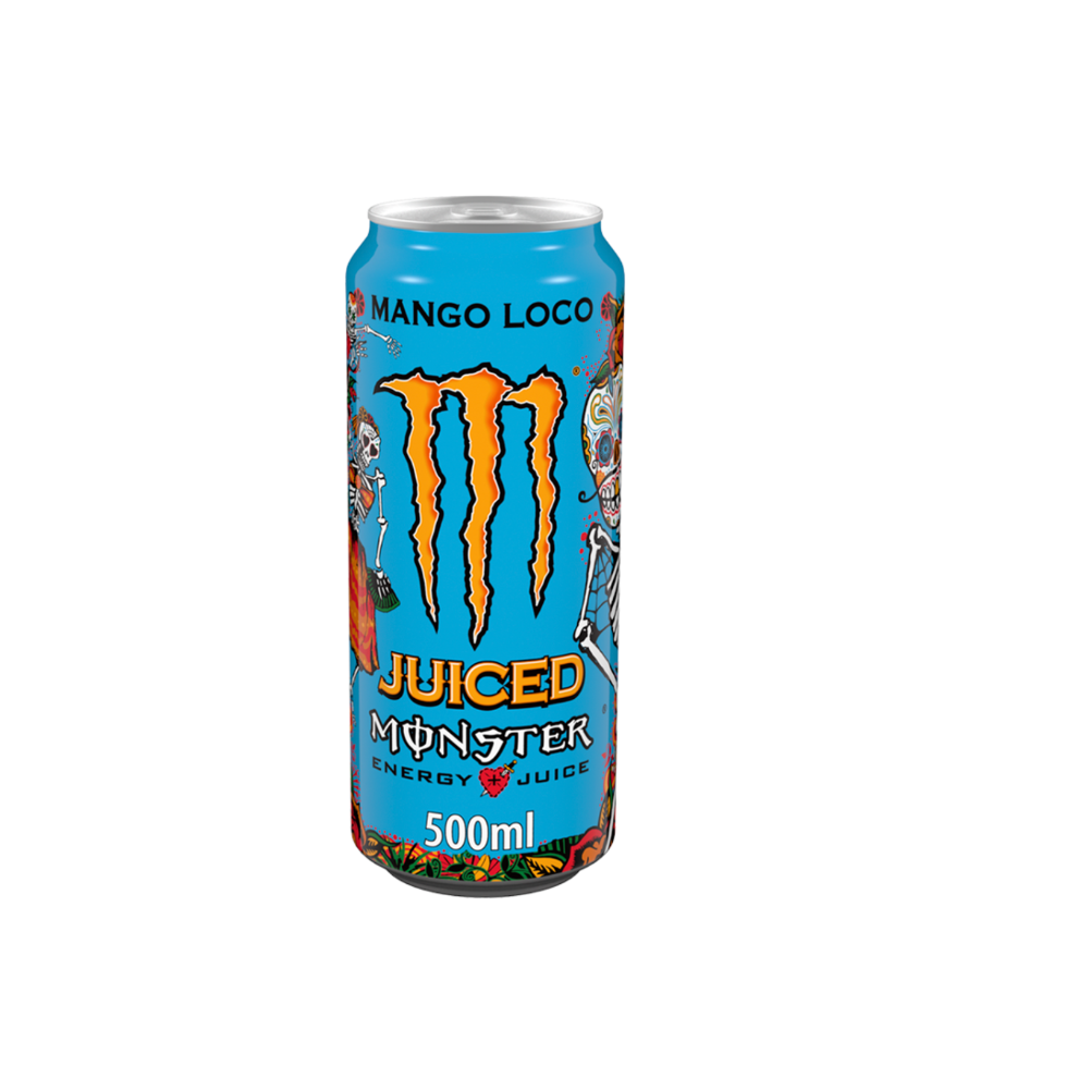 Monster Energy (Mango Loco, 6 Cans) Drink 500Ml Original Zero Sugar