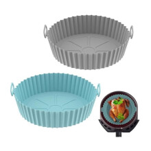 2-pack silicone air fryer molds, 20 cm basket, air fryer accessories for Philips Ninja Foodi Max Cosori Moulinex Tefal