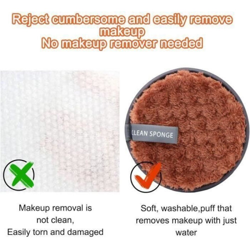 Washable makeup remover wipes – 8 pieces – microfiber – for all skin types 2