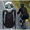 Lightweight Reflective Backpack, USB Rechargeable, Wireless, LED Turn Signal for Cycling and Running, Black 3