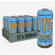 (Mango Loco, 12 Cans) Monster Energy Drink 500ml Original Zero Sugar