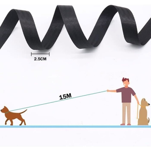 MTEVOTX 15m Long Dog Leash, Dog Training Leash - Suitable for Small, Medium and Large Dogs, with Handle Hook 2
