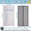 Magnetic screen for balcony/patio doors, 140 x 210 cm, no drilling required, black 4