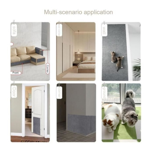 Scratching mat for cats 200 x 40 cm self-adhesive climbing scratching post DIY scratching post for cats - sh 2