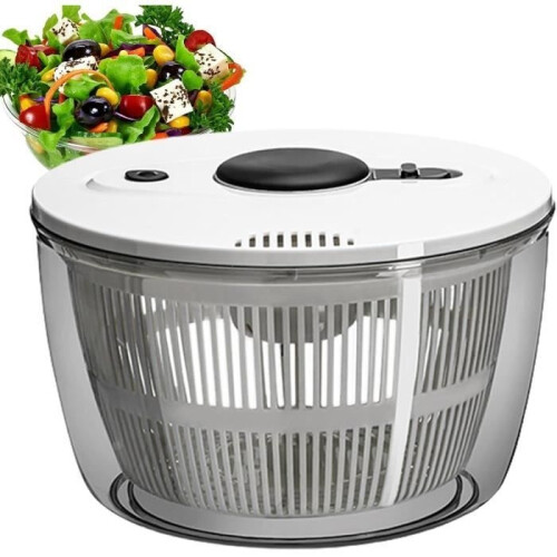 Professional salad spinner, 3/5 l, large capacity, classic salad spinner, salad spinners