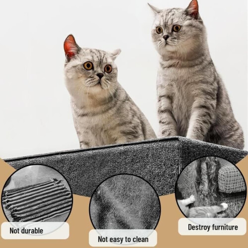 Self-adhesive cat scratching mat 30 x 100 cm cat scratching mat climbing scratcher (dark gray) 1