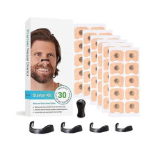 Magnetic anti-snoring nose strip, large nasal dilator, anti-snoring patch, improved quality (black)