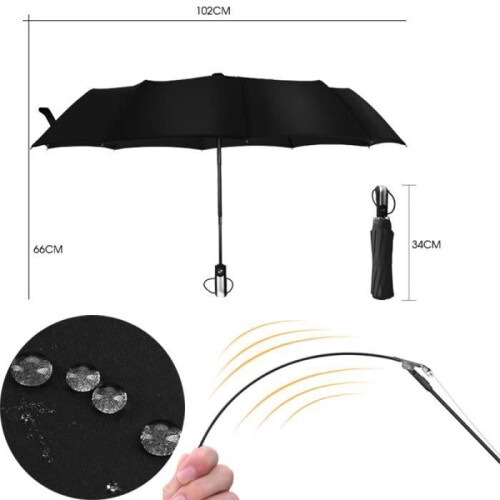 Automatic Umbrella – Unisex – Blue – Anti-flip – Windproof – UV Protection 1