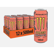 (Monarch, 12 Cans) Monster Energy Drink 500ml Original Zero Sugar