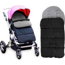 3-in-1 universal sleeping bag for strollers, mattress, footmuff, blanket, waterproof, windproof and cold-resistant (gray)