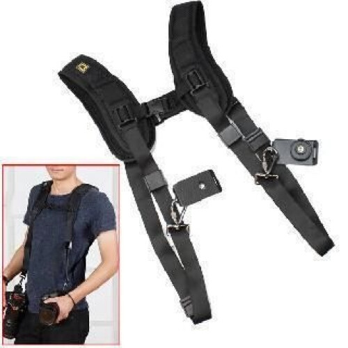 Double shoulder strap for DSLR camera 1