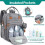 BabbleRoo Diaper Bag Backpack - Large Capacity - Waterproof - Gray - 0 Months - Birth 3