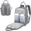 BabbleRoo Diaper Bag Backpack - Large Capacity - Waterproof - Gray - 0 Months - Birth 4