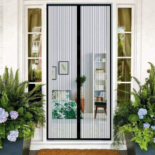 Magnetic window screen, anti-mosquito, anti-fly, black (90 x 210 cm)