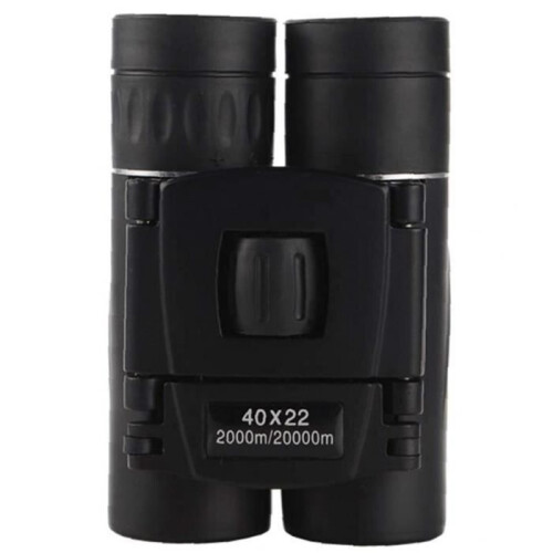 40x22 HD Binoculars, BAK4-FMC Optical Telescope, Black, 2000 m Range, Foldable Mini Telescope 2