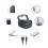 LED stage laser projector, strobe, party lighting, mirror ball with remote control, DJ lighting 3
