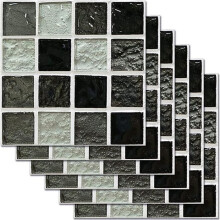 3D Cement Wall Tiles Self-Adhesive Kitchen and Bathroom Backsplash Waterproof Peel and Stick 24 Pieces