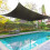 Waterproof rectangular sun sail 2 x 3 meters - Gray - UV protection - Easy to install and remove 3