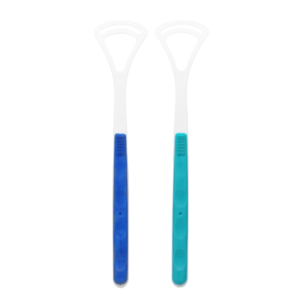 2 Pcs Tongue Scraper Oral Tongue Cleaner Mouth Tongue Cleaning Brush Fresh Breath Maker Oral Hygiene Care Brush