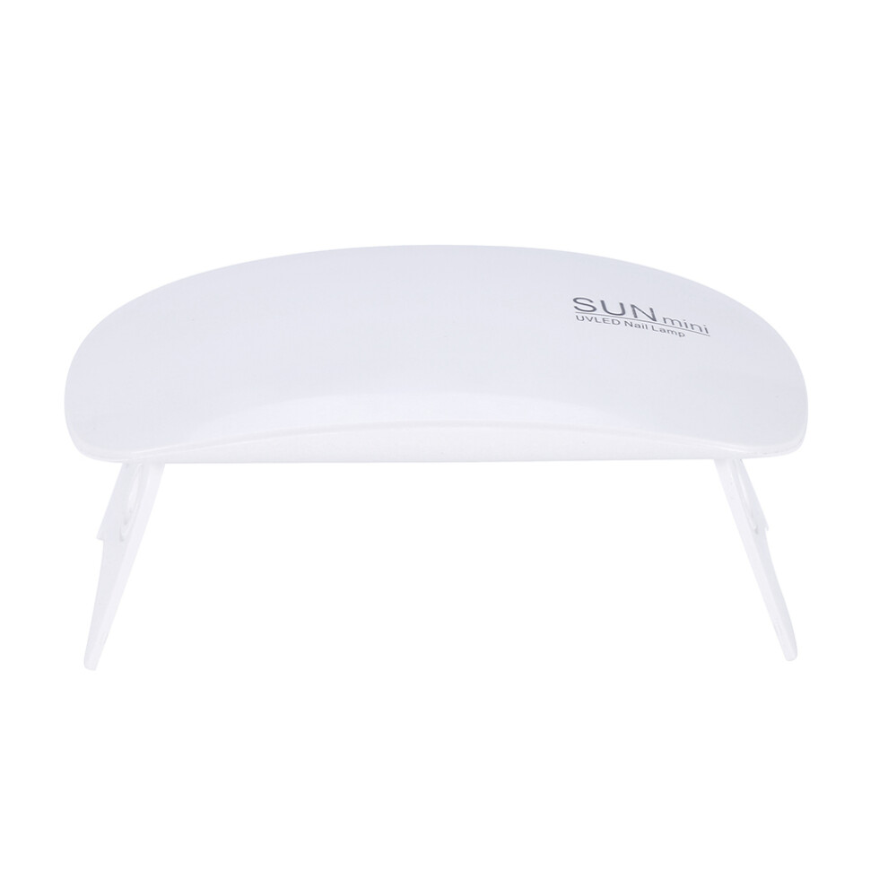 White Sun Mini Nail Dryer 6W Uv Gel Polish Curing Led Lamp Portable Manicure Tool
