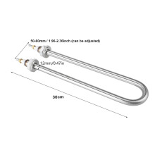 220V 2KW Edelstahl-Tauchwasserheizungsrohr – 250mm, 12mm Durchmesser