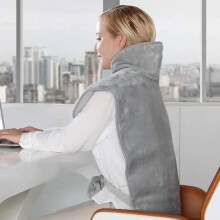 Electric heating pad for back, shoulders and neck, 94 x 58 cm, ultra-soft, washable, with 6 heat settings