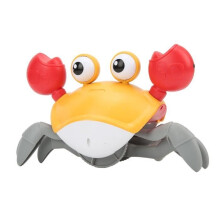 Drfeify Crawling Crab Toy with Music, USB Rechargeable, Crawling Crab Toy, Automatic Obstacle Avoidance, Crawling Crab