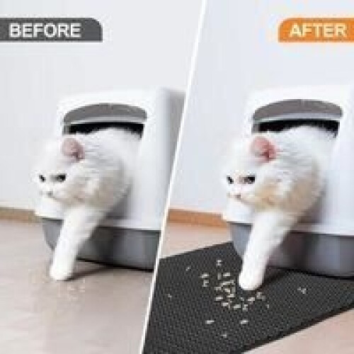 Waterproof EVA cat litter mat, 50 x 40 cm, black 1