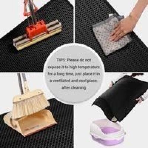 Waterproof EVA cat litter mat, 50 x 40 cm, black 2