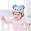 MOONMINI Adjustable Baby Safety Helmet – Bear – White – Full Protection – Machine Washable 1