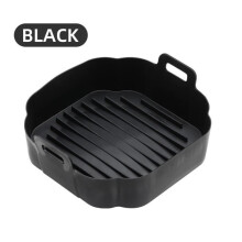 Silicone Airfryer Basket - 2-pack - Black